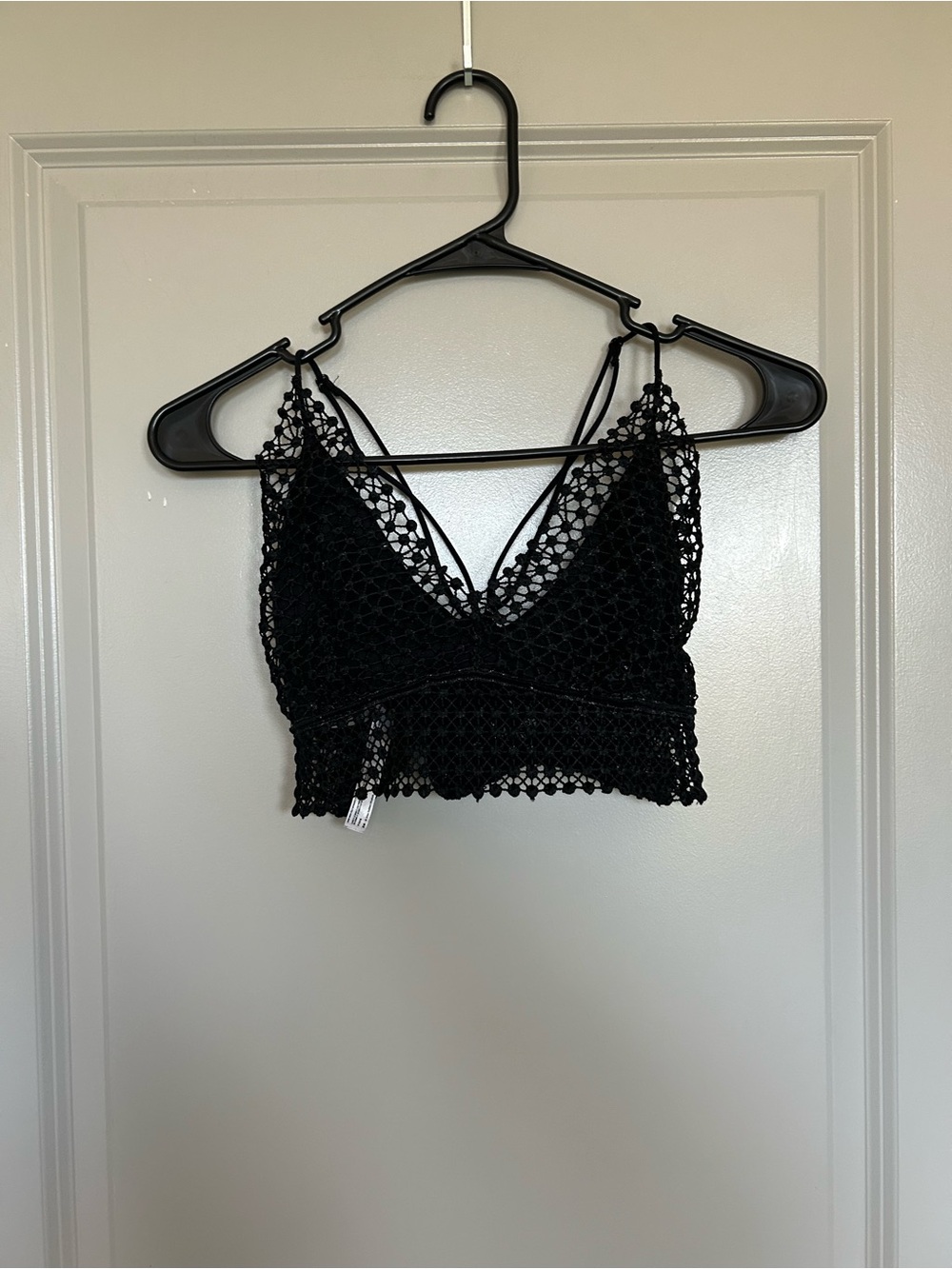 Intimately Free by Free People Black Crochet Bralette Festival Top